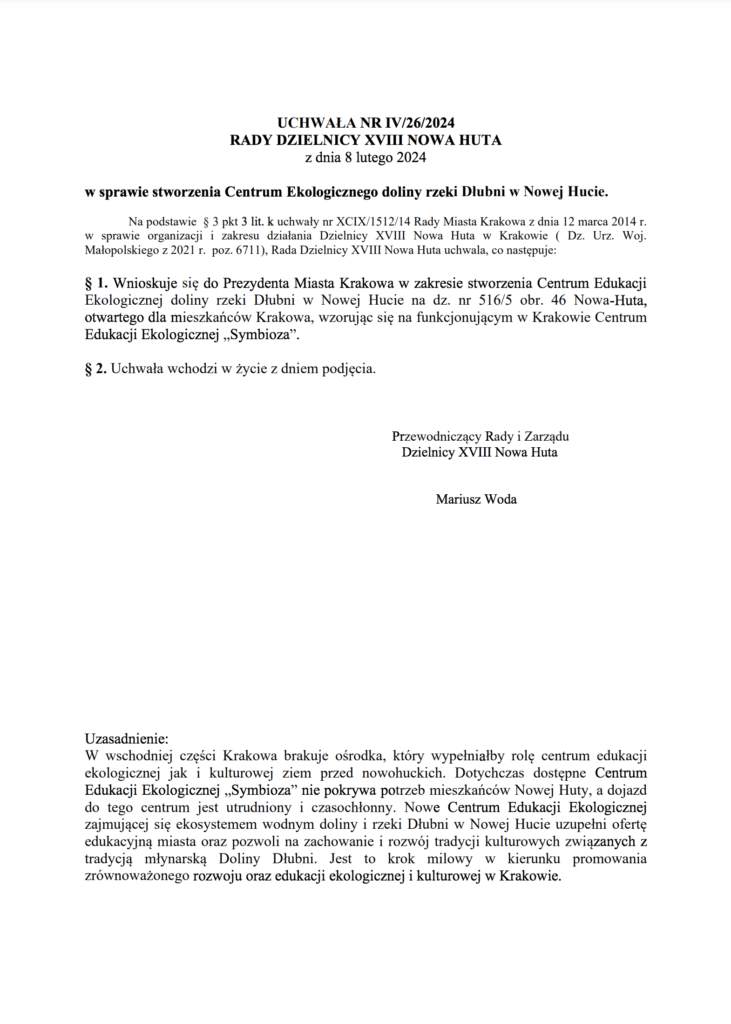 Symbioza w Nowej Hucie? Kraków potrzebuje oddziału edukacji ekologicznej nad Dłubnią