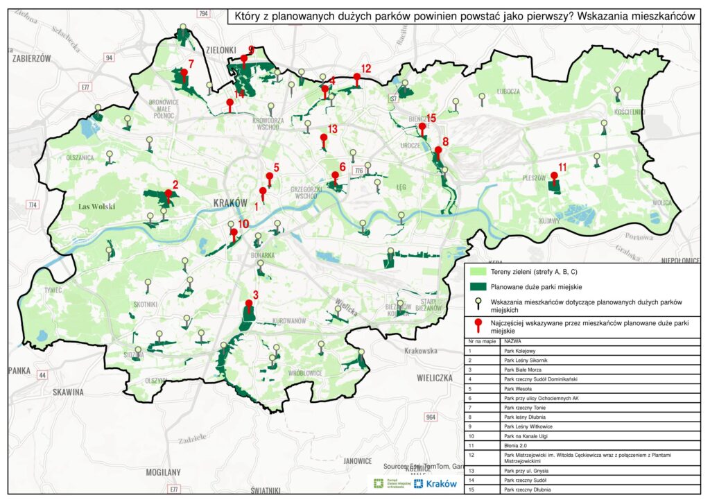 Zieleń w Nowej Hucie i wyniki konsultacji mieszkańców dotyczących przyszłości dzielnicy