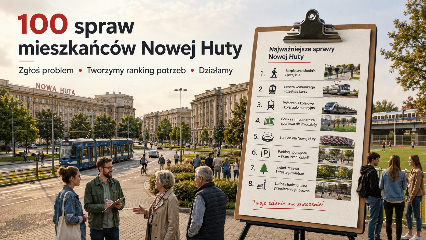 100 spraw mieszkańców Nowej Huty.